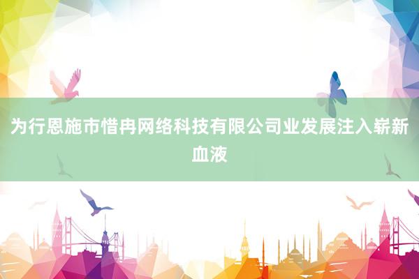 为行恩施市惜冉网络科技有限公司业发展注入崭新血液