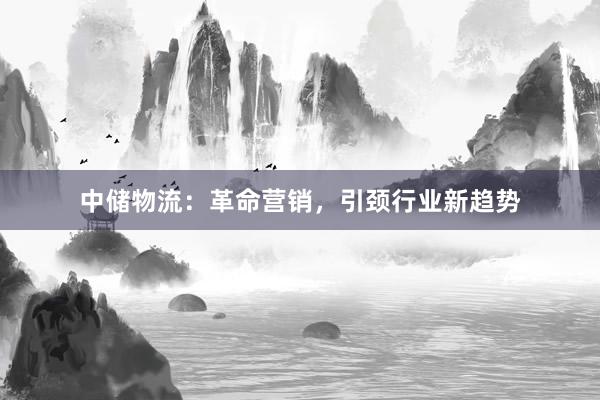 中储物流：革命营销，引颈行业新趋势